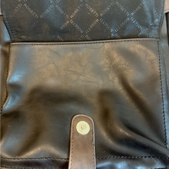Rosetti Faux Leather Black/Brown Crossbody EUC No Defects - Picture 6 of 9